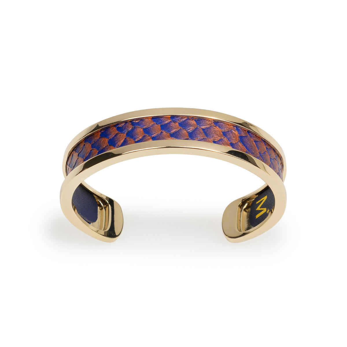 Méa Méa Cuff in Blue & Orange, size Large